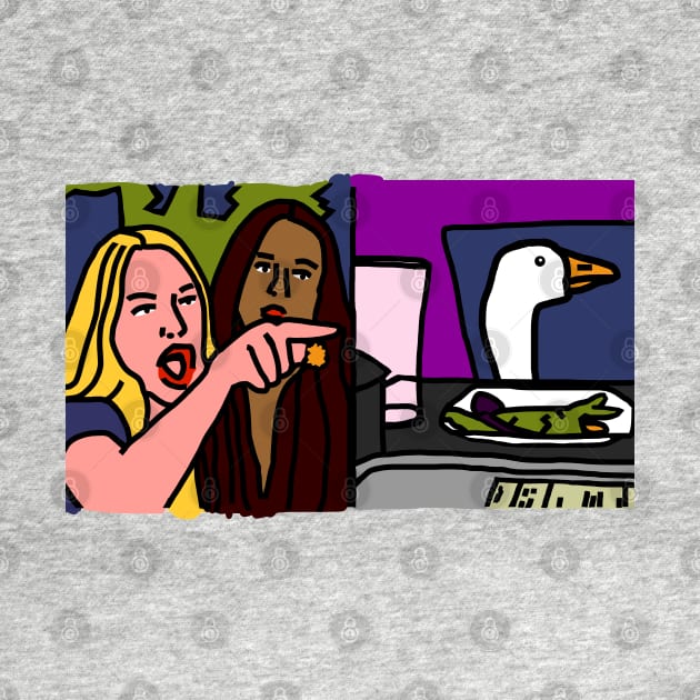 Woman Yelling at Cat Meme Gaming Goose by ellenhenryart